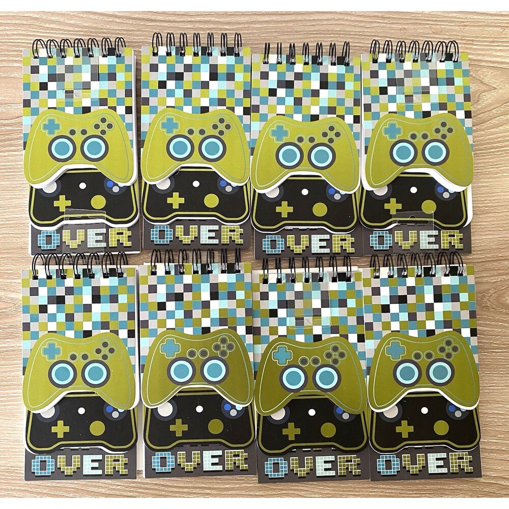 8 x Amscan Game Controller Notebooks - Pixel Design Party Favors NEW